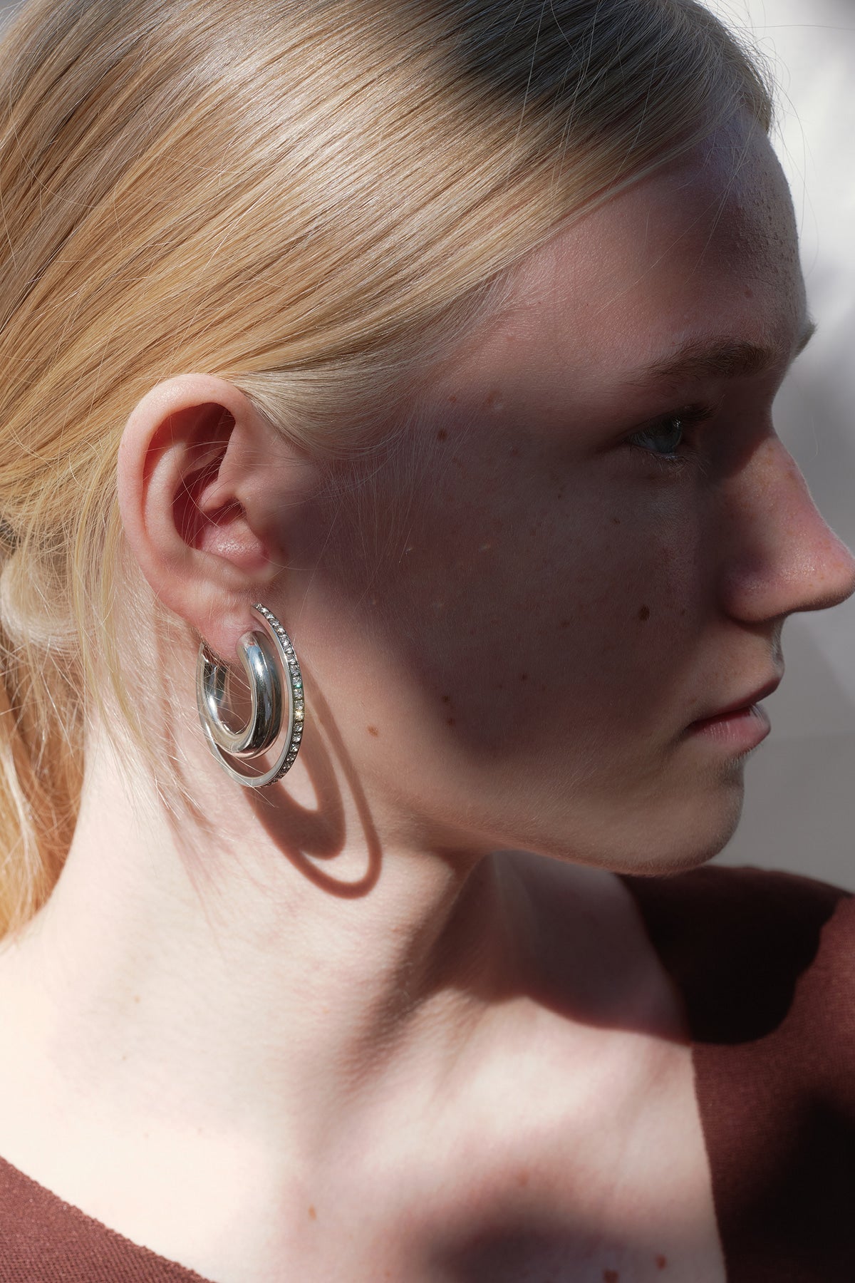 Crystalline Hoop Earrings - Large【MWER240604】