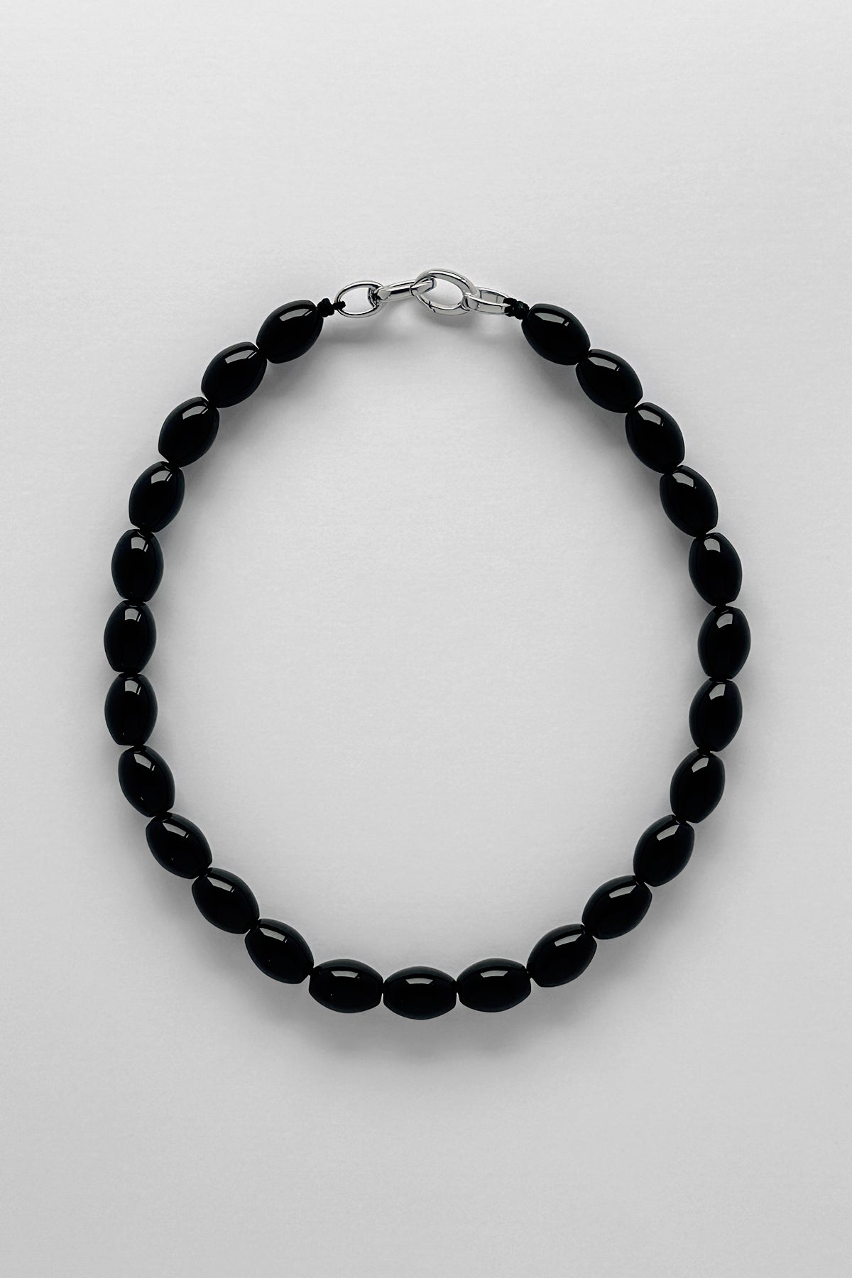 Onyx With Ribbon Necklace 【MWNL240205】