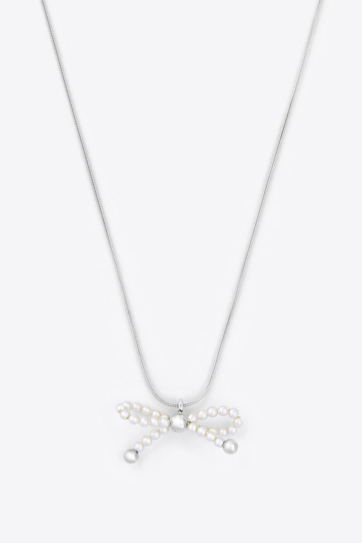 Tie a Pearl ribbon Necklace【MWNL230603】