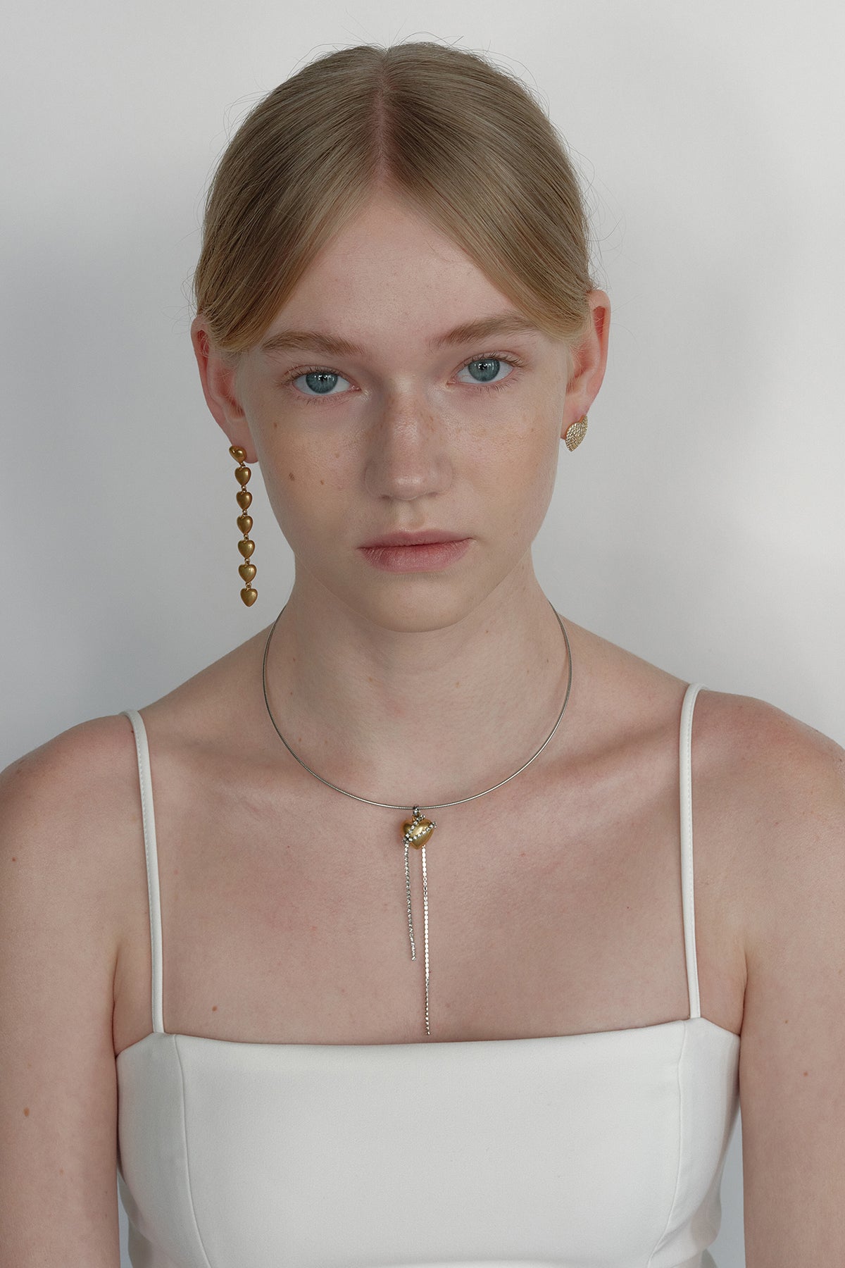 Moonlit Heartstrings Wire Necklace 【MWNL250104】