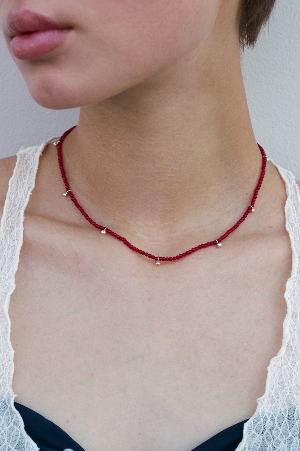 Dot Dot Silver Ball Necklace【MWNL250511】