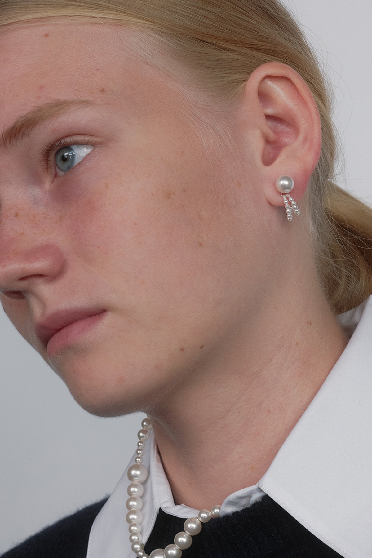 Moonlit Loops Pearl Earrings【MWER240607】