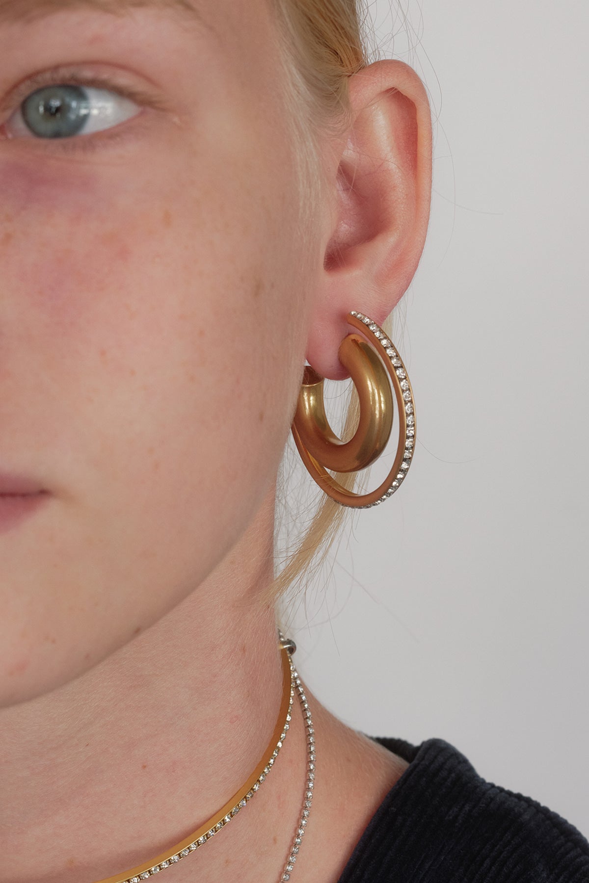 Crystalline Hoop Earrings - Large【MWER240604】