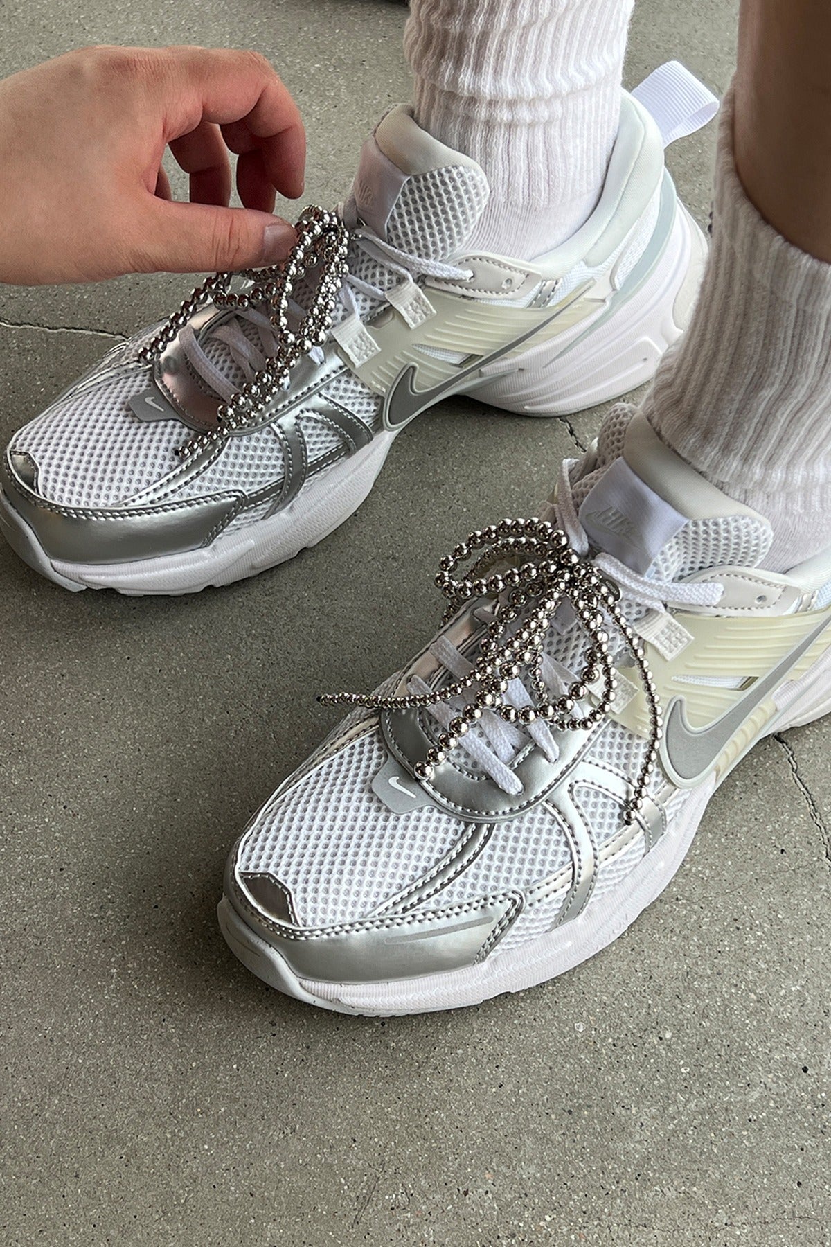 Silver Tassel Shoelace Charms(SET)【MWET240401】