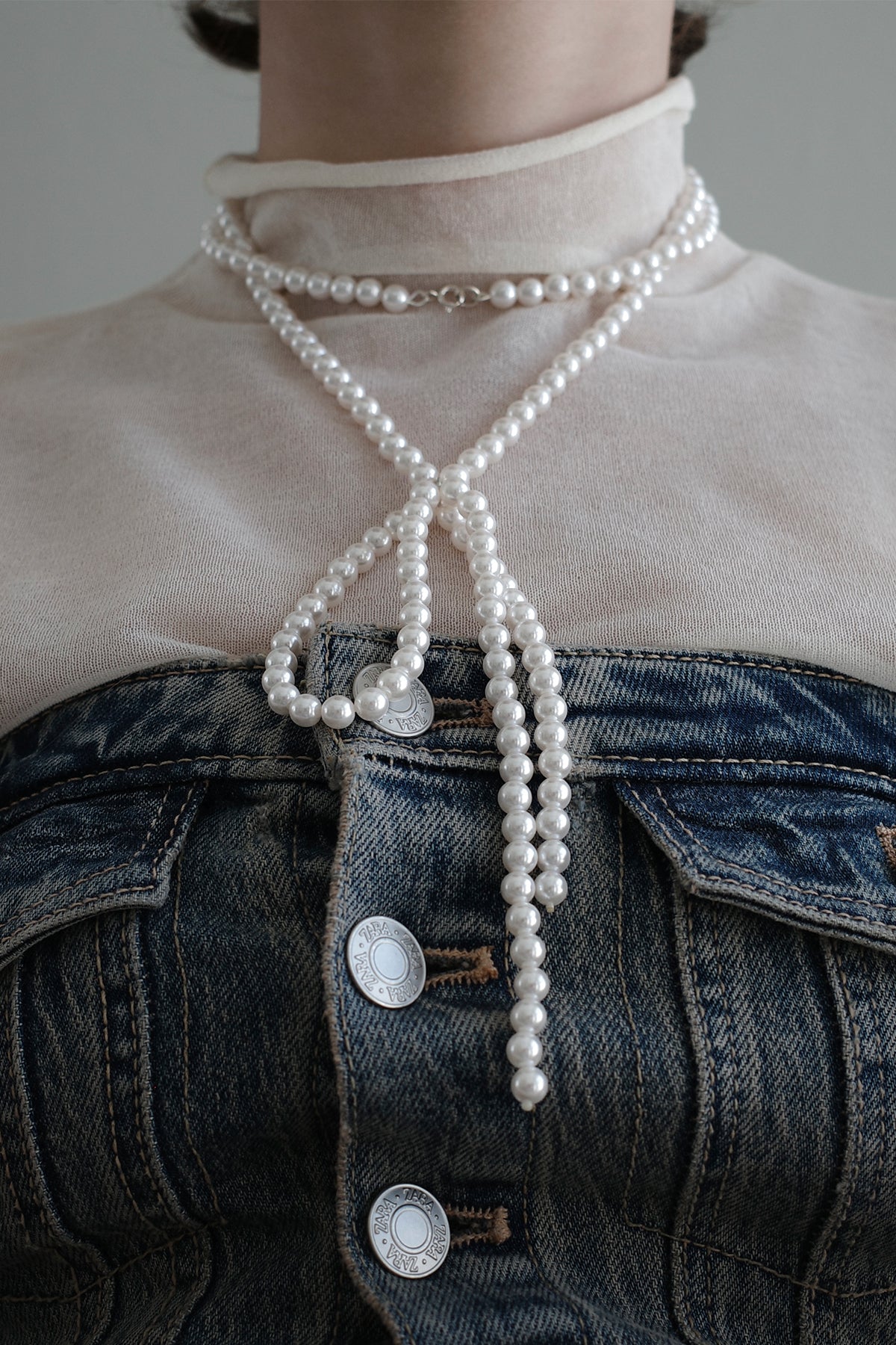 French Bow Two Way Necklace【MWNL230604】