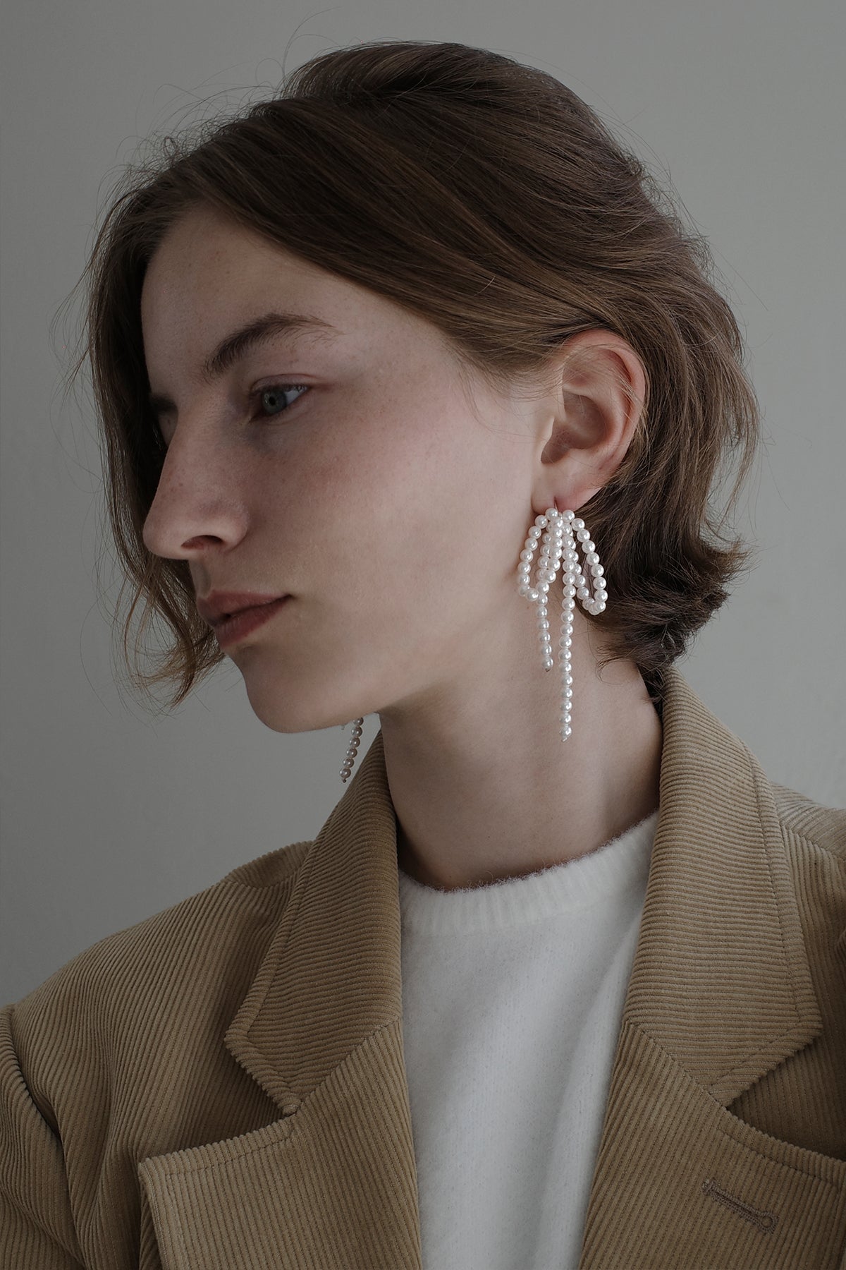 Pearl Bow Earrings【MWER230601】