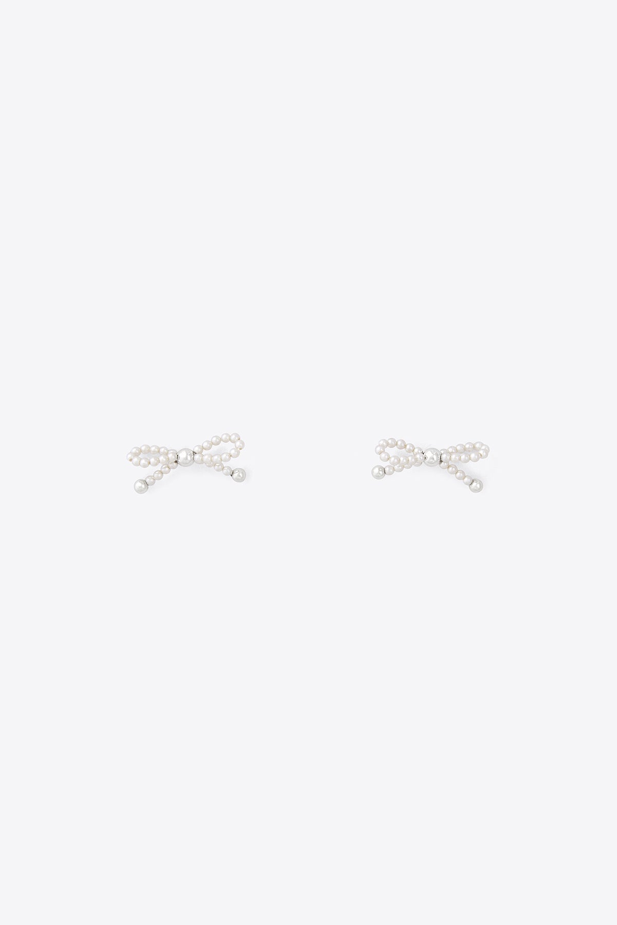 Tie a Pearl ribbon Earrings【MWER230603】