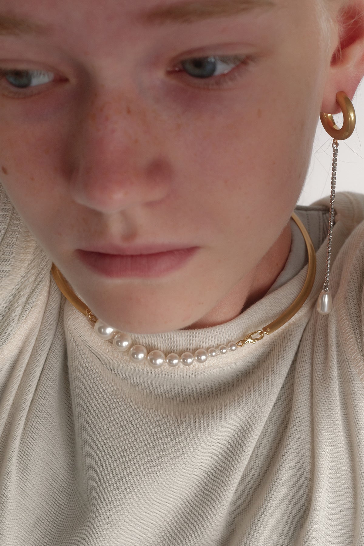 Spiny Pearl Wire Choker【MWNL240603】