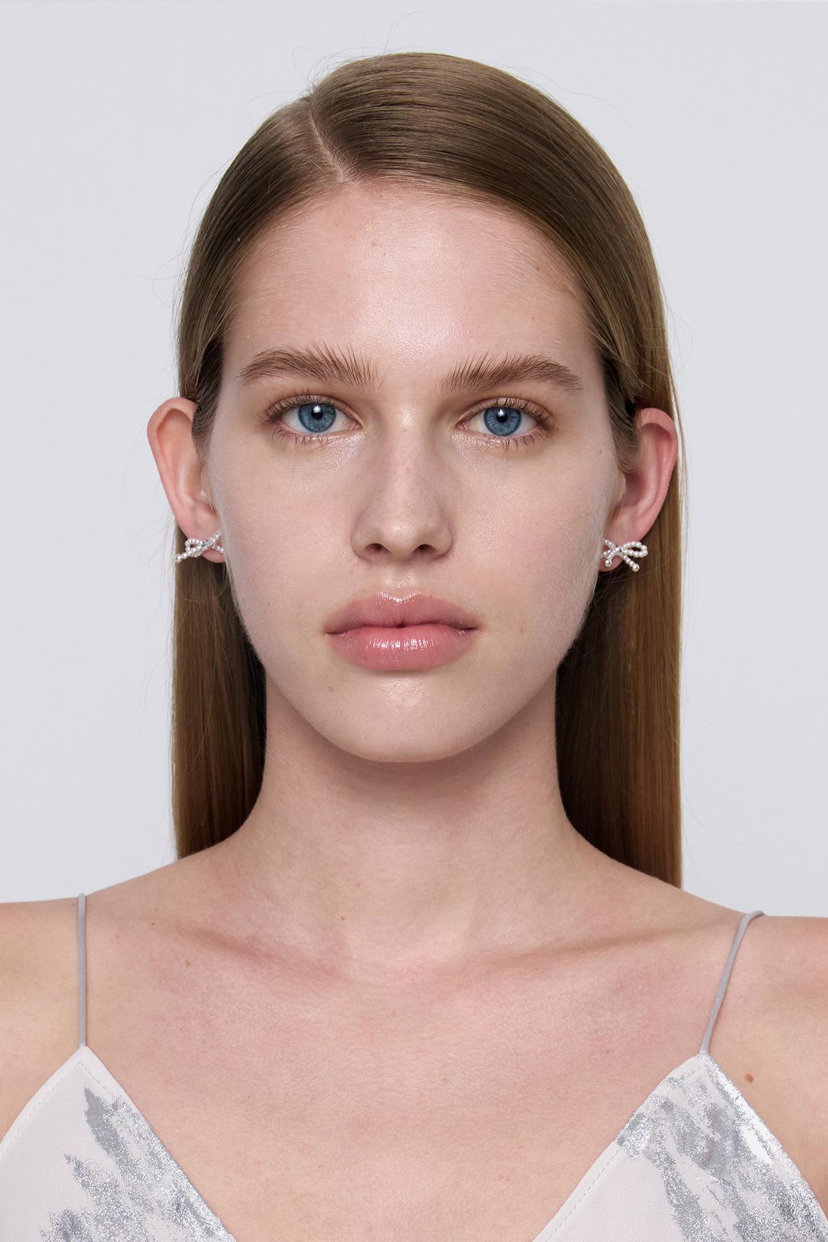 Tie a Pearl ribbon Earrings【MWER230603】