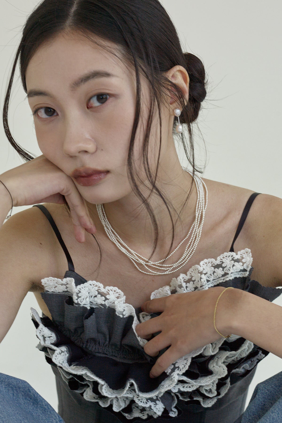 [MJxME] Petite Pearl Bunch Necklace【MWNL250203】