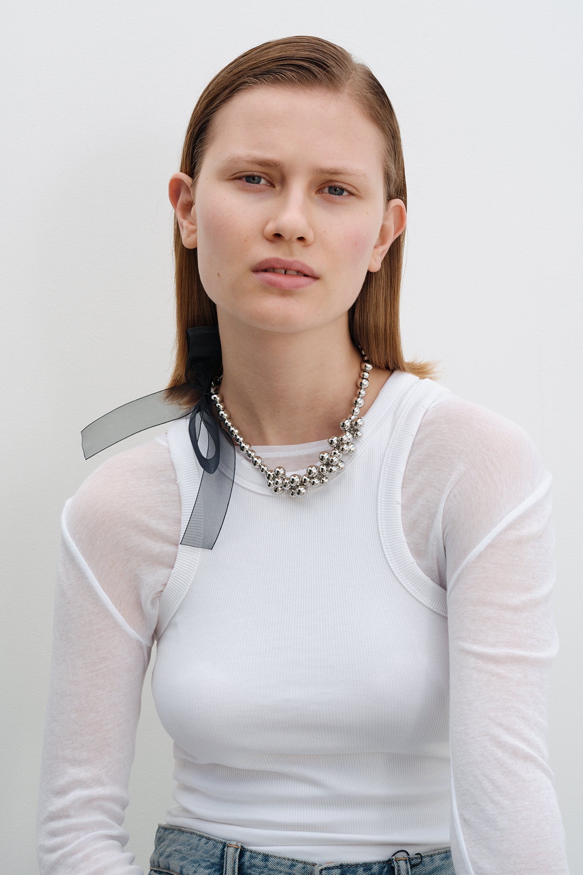 Ball With Ribbon Necklace 【MWNL240204】