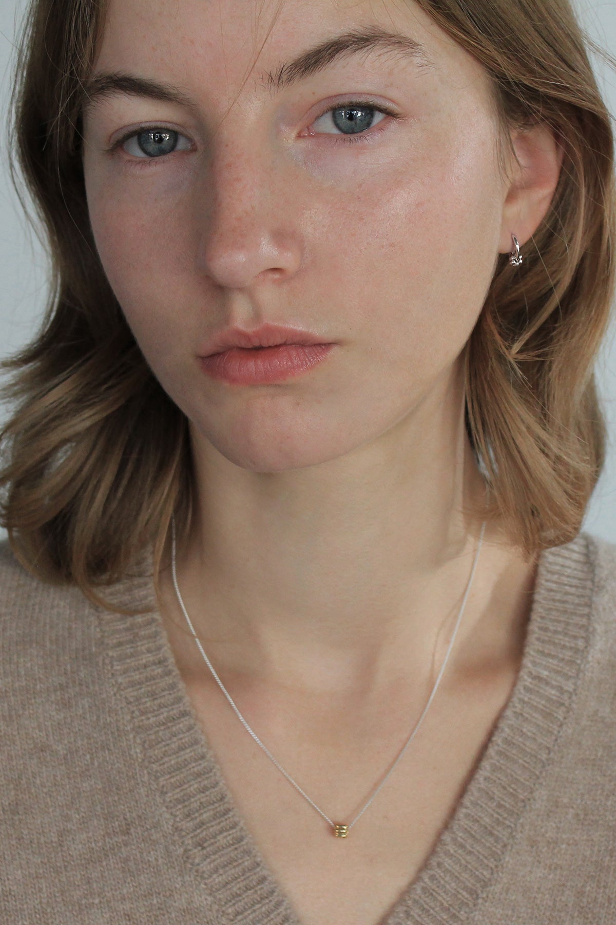 Canelé Hoop Earrings (Silver)【MWER251001】