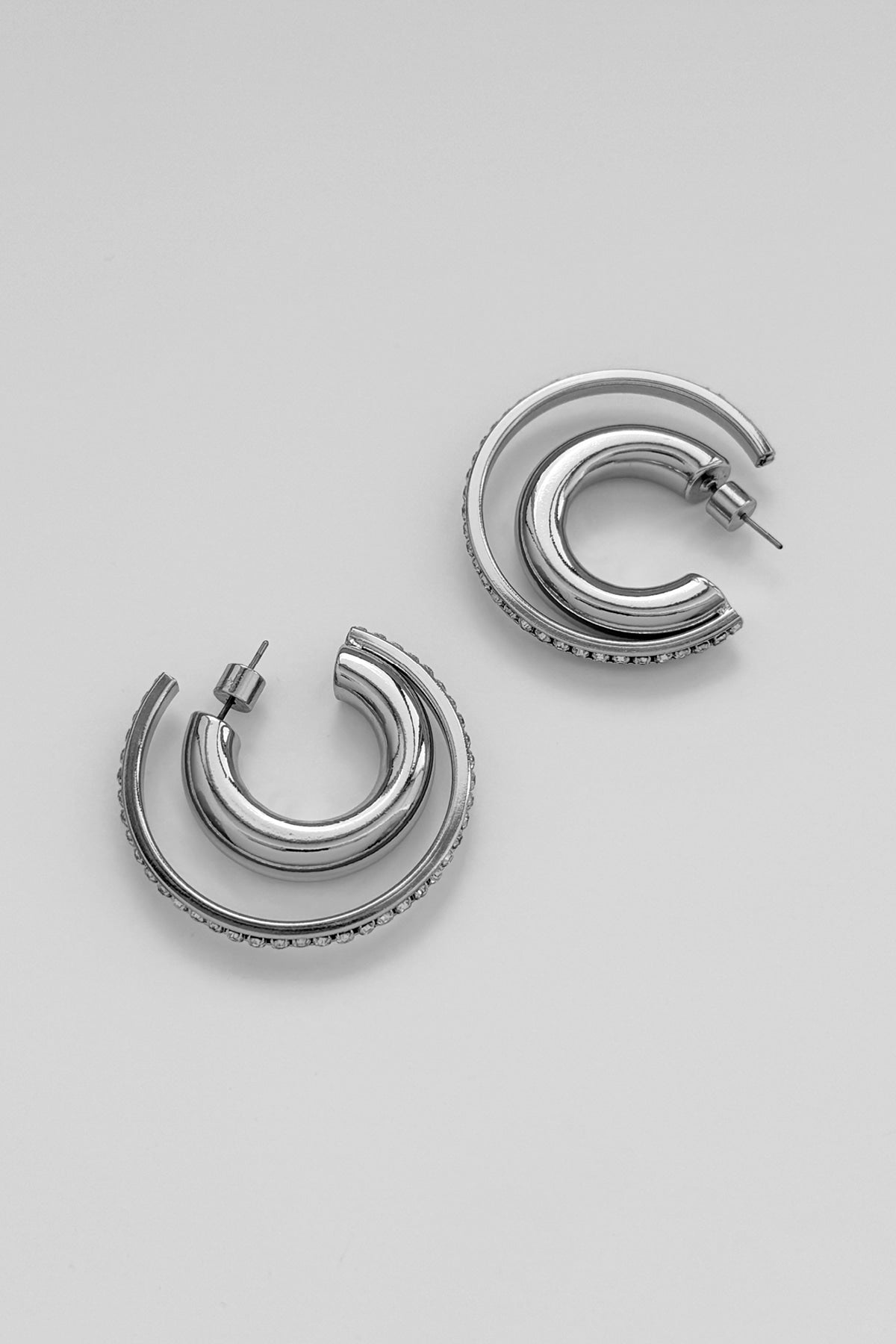 Crystalline Hoop Earrings - Large【MWER240604】