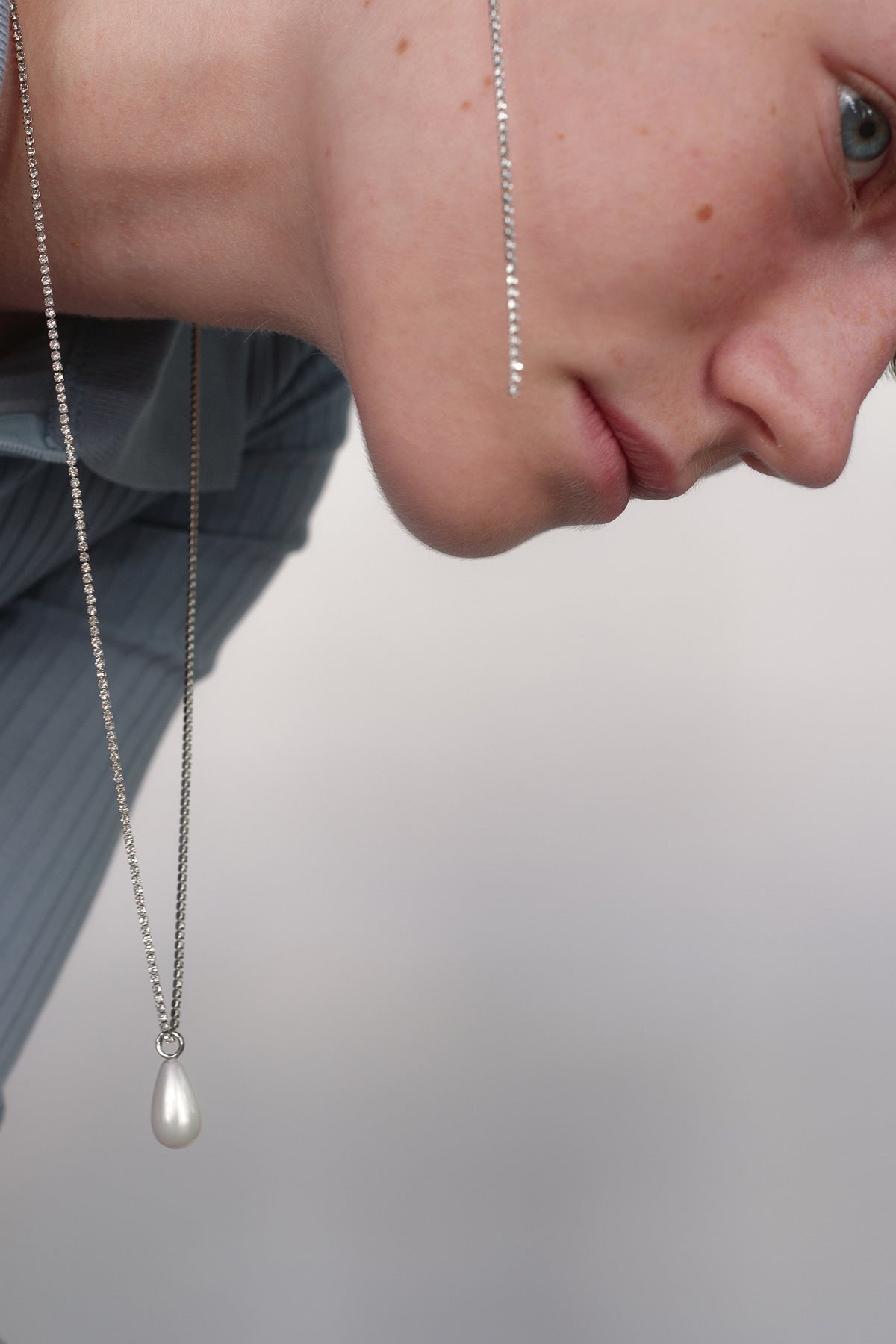 Teardrop Pearl Pendant Necklace【MWNL240604】