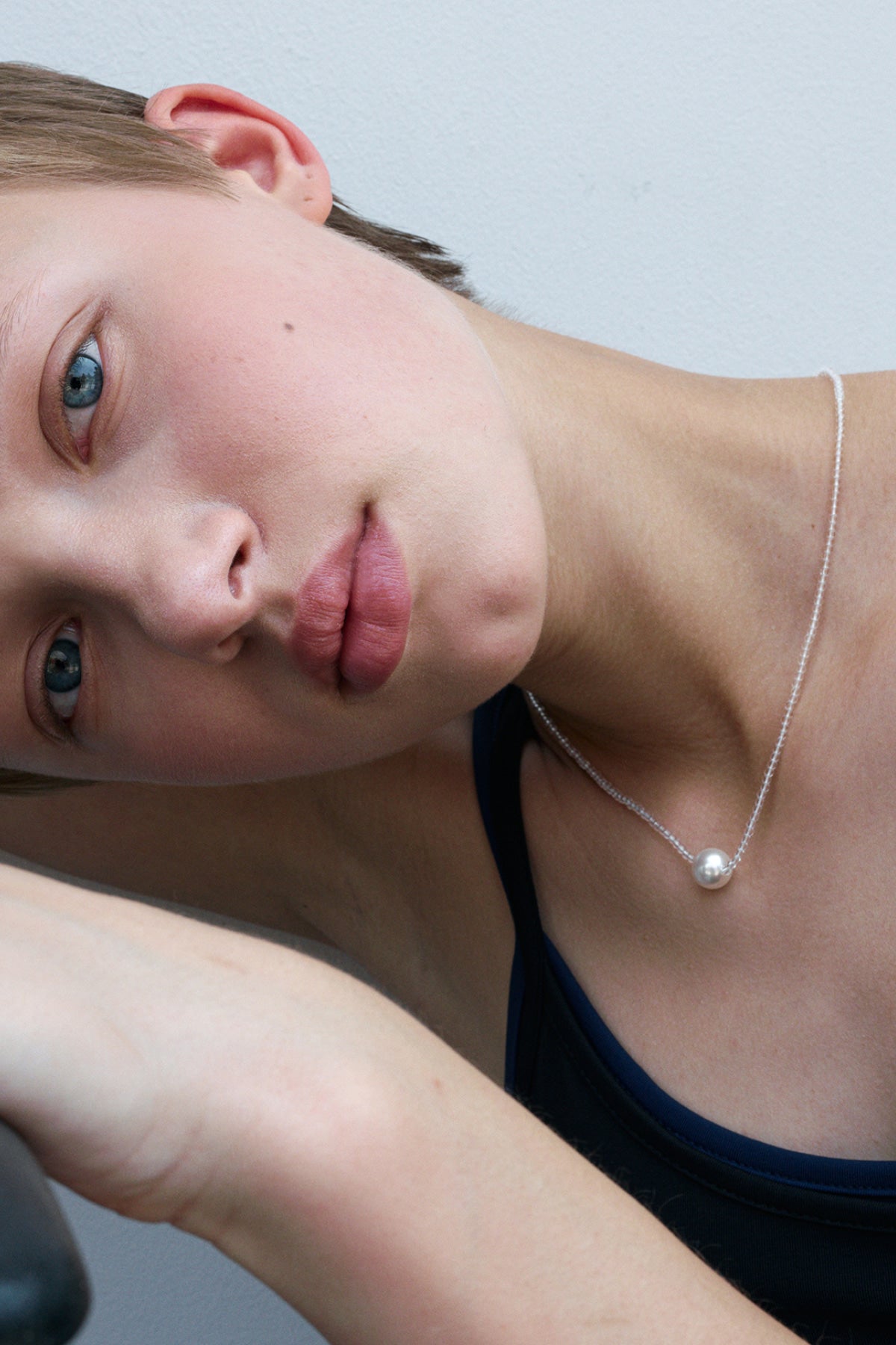 Clear Line Pearl Necklace【MWNL250502】