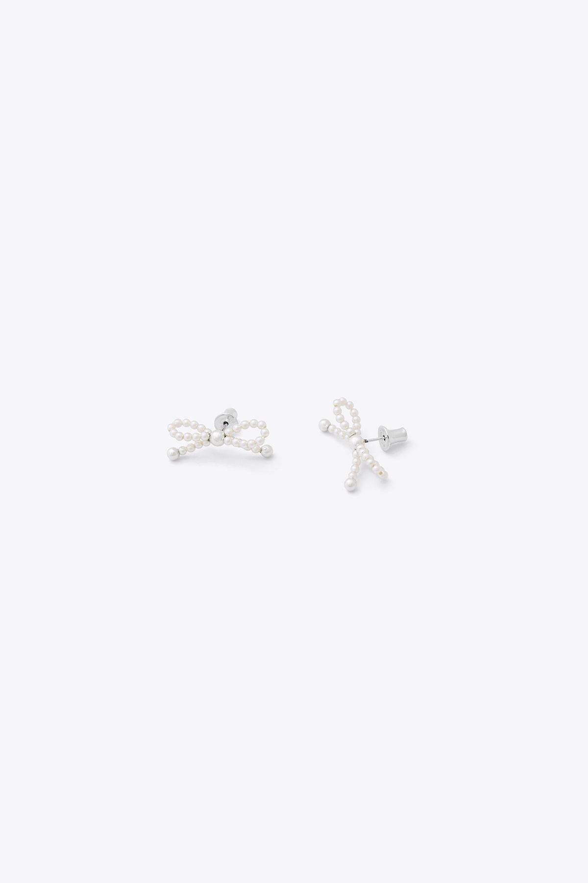 Tie a Pearl ribbon Earrings【MWER230603】